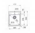 Fregadero MEPAMSA Cubo 43.53 Negro