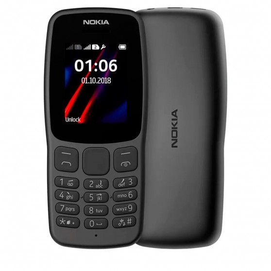 Telfono Mvil NOKIA 106 Black 1.8"