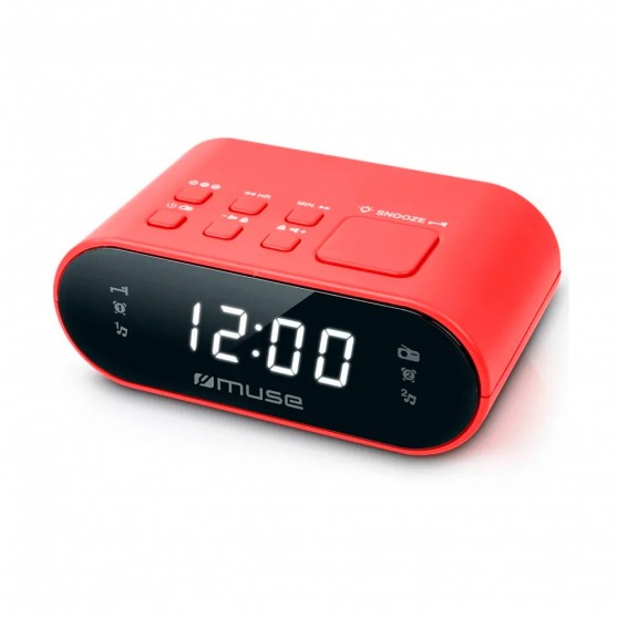 Radio Despertador MUSE M-10 Rojo