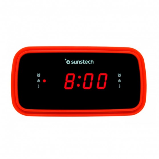 Radio Despertador SUNSTECH FRD60 Rojo