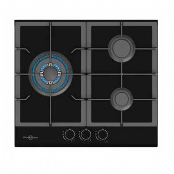 Placa Gas VITROKITCHEN CG630NN Cristal Nat Negr 3f