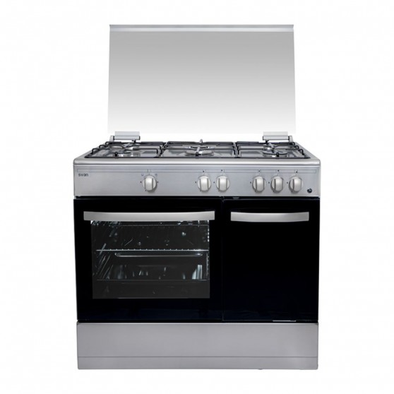 Cocina Gas SVAN SKGW5900PBX Inox 90cm 5f Wok