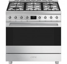 Cocina Gas y Elctrica SMEG C9GMX2 90cm Inox 6 zonas