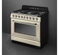 Cocina Gas y Elctrica SMEG TR90GMP 90cm Crema 5 fuegos