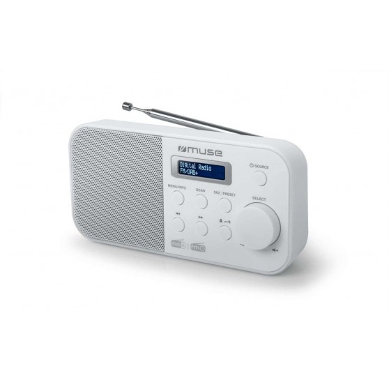 Radio Despertador Porttil MUSE M-109 DBW Blanco