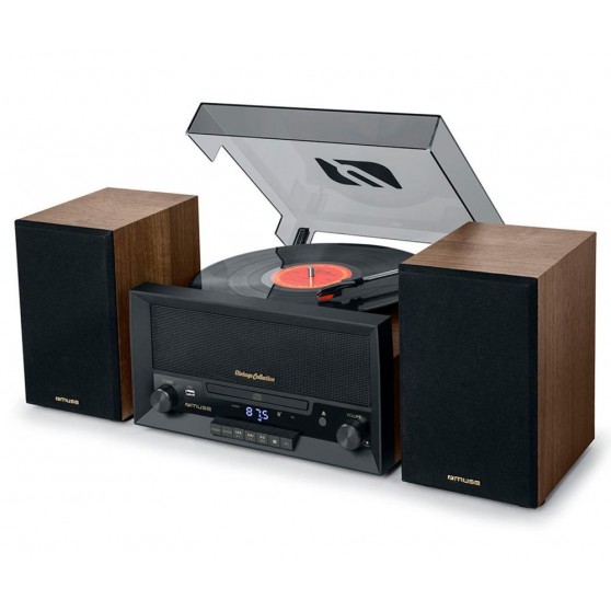 Tocadiscos con Altavoces MUSE MT-120 MB Wood