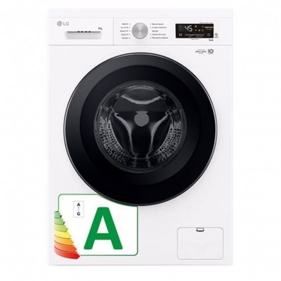 Lavadora LG F4X1009NWK Blanco 9Kg Vapor 1400 A