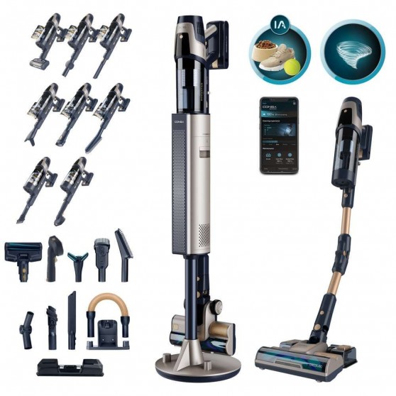 Aspirador Escoba CECOTEC Conga Rockstar 11500 Odyssey Station Connected IA