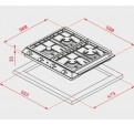 Placa Gas TEKA EX 60.1 3G AI AL DR Nat 3f