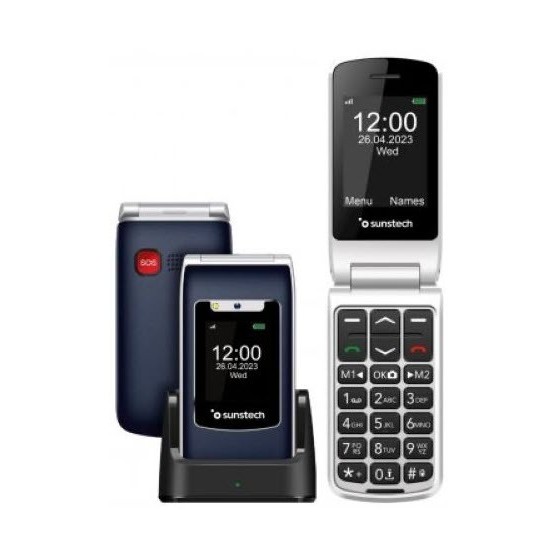 Telfono Mvil SUNSTECH CELT23BL Azul Personas Mayores