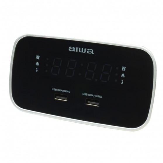 Radio Reloj Despertador AIWA CRU-19BK Negro Cargador