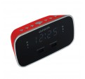 Radio Reloj Despertador AIWA CRU-19RD Rojo Cargador