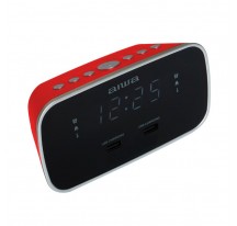 Radio Reloj Despertador AIWA CRU-19RD Rojo Cargador