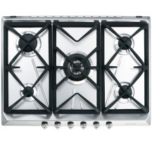 Placa Gas SMEG SRV576GH5 70cm Inox 5 Fuegos