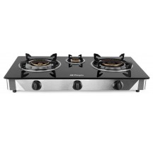 Hornillo de Gas ORBEGOZO FO3520 3 Fuegos Cristal Termopar