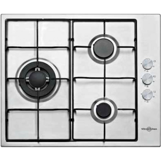 Placa Gas VITROKITCHEN EN630LIB Butano Inox 3 Fuegos