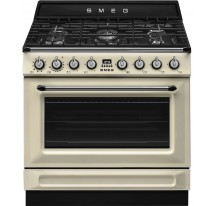 Cocina Gas y Elctrica SMEG TR90GMP 90cm Crema 5 fuegos