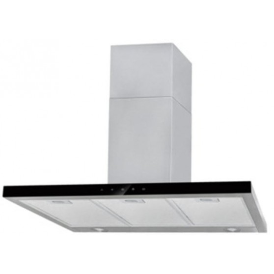 Campana MEPAMSA SILUETA GLASS 90 Inox Cristal Negro