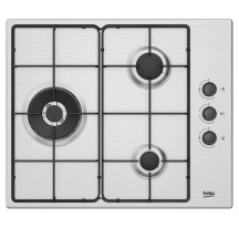 Placa Gas BEKO HIGG 63113 SX 3f Inox Butano