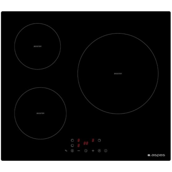 Placa Induccin ASPES AI3602 3 Zonas Negro Booster