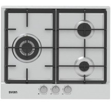 Placa Gas SVAN SGW3600X 3 Zonas Acero Inox