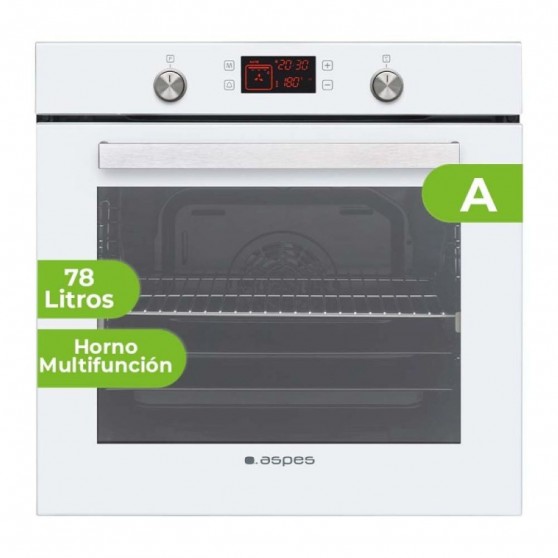 Horno ASPES AHM10800DCCB Cristal Blanco 78L A