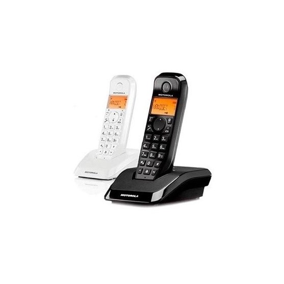 Duo Telfonos MOTOROLA S1202 Blanco + Negro