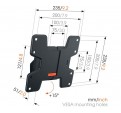 Soporte Pared TV Inclinable VOGEL'S 3115 Negro de 19" a 43"