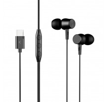 Auriculares con Cable KSIX BAU01N USB-C Negro
