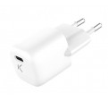 Cargador Mini Red Elctrica KSIX Blanco USB-C 20