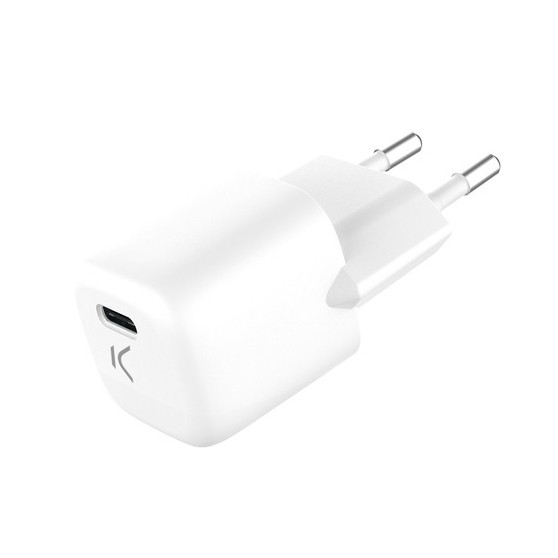 Cargador Mini Red Elctrica KSIX Blanco USB-C 20