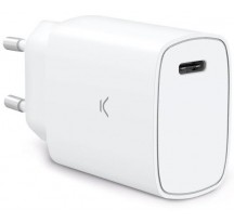 Cargador Red Elctrica KSIX Blanco USB-C 20W