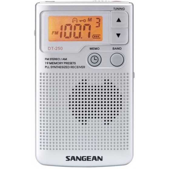 Radio Porttil SANGEAN DT-250 Plata