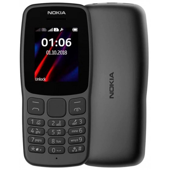 Mvil NOKIA 106 Black 1.8"