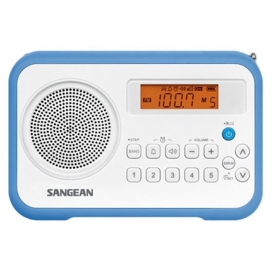 Radio Despertador SANGEAN PRD18 B-A Azul Blanco