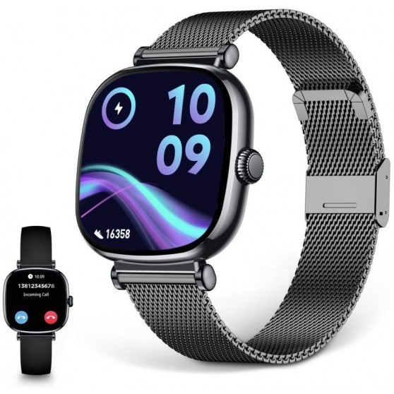 Smartwatch KSIX IRIA Negro 1.7" 2 Correas Metal