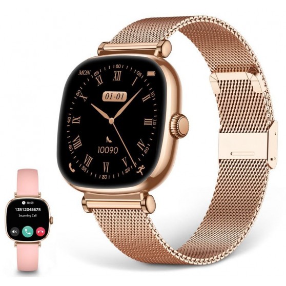 Smartwatch KSIX IRIA Rosa 1.7" 2 Correas Metal