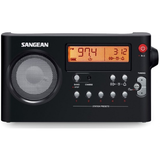 Radio Despertador Porttil SANGEAN PR-D7 Negro