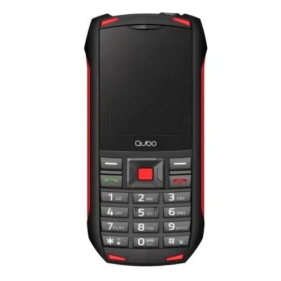 Mvil QUBO ST-001 Negro y Rojo 2.4" Rugerizado