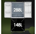 Frigorfico Multidoor ASPES AFF18800ENFIDN 1.83m Cristal Negro