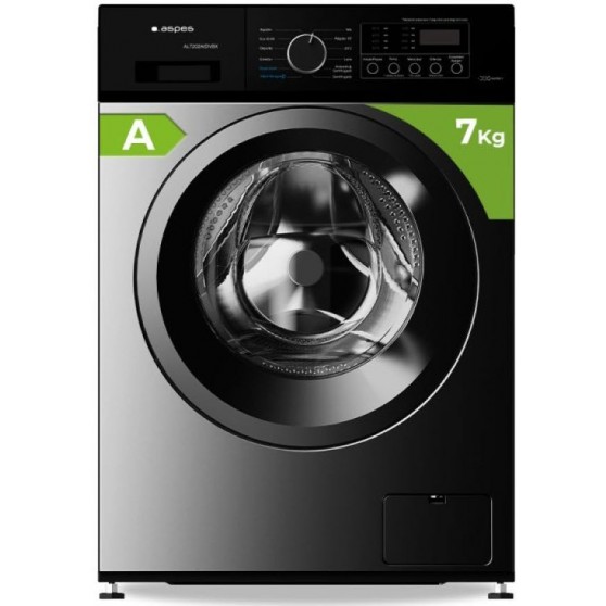 Lavadora ASPES AL7202AIDVBX Inox 7Kg A 1200Rpm
