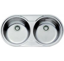 Fregadero 2 CubetasTEKA DR-80 2 Con Orificio Inox